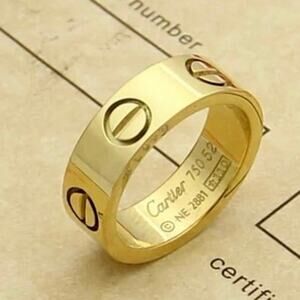 Love Screwdriver Gold Ring Nail No Stones